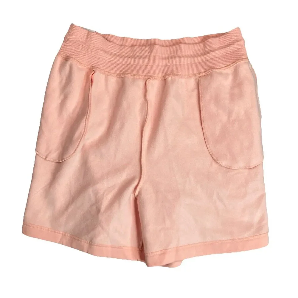 Nike‎ Shorts Womens XL Peach High Rise Loose Fit Fleece Drawstring DQ5717-800